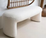 Andrea House - Παγκάκι Με Ύφασμα Boucle 110cm - Image 7
