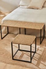 Calma House - Χειροποίητο Παγκάκι Braid Natural 45x120cm - Image 8