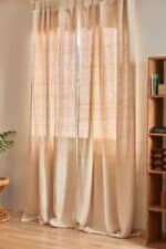 Calma House - Έτοιμη Κουρτίνα 140x280cm Knit Mateo Ecru
