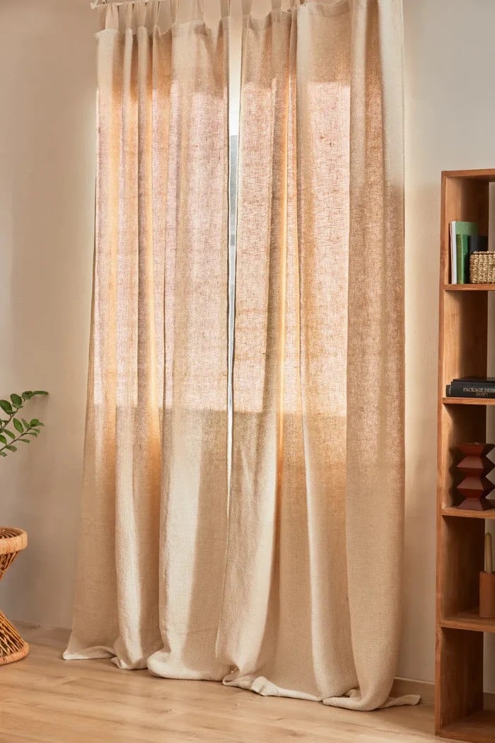 SS24AP_MATEO140CRU-1 Calma House - Έτοιμη Κουρτίνα 140x280cm Knit Mateo Ecru - Image 1