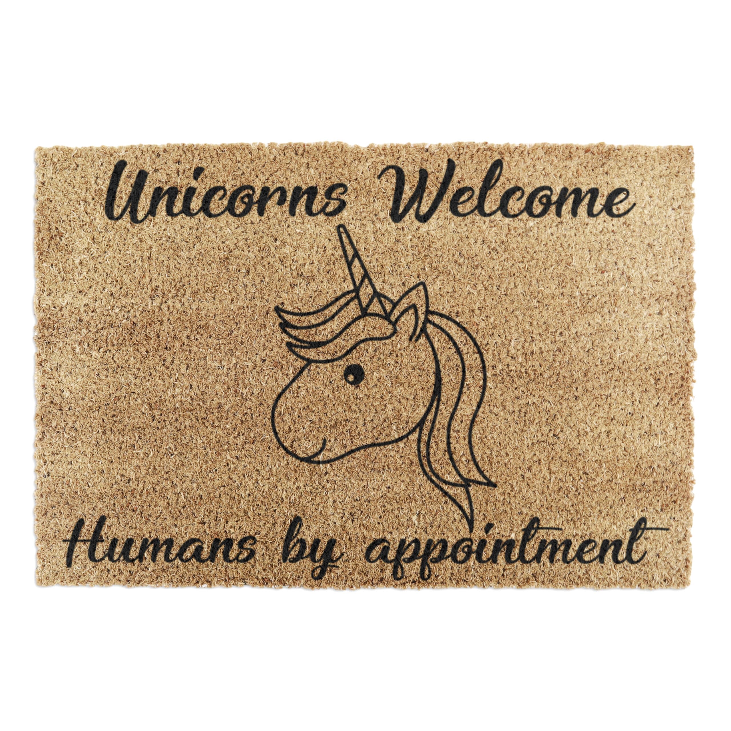 TYPO-UNICORNSWELCOME_12 Artsy Mats - Χαλάκι Εισόδου Unicorns Welcome Humans By Appointment 60x40cm - Image 1
