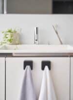 Yamazaki - Επιτοίχια Θήκη/Κρεμάστρα Για Πετσέτες BK - Image 6