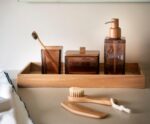 Andrea House - Γυάλινο Βάζο Μπάνιου Brown Glass - Image 2
