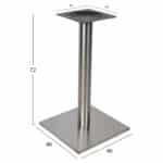 ΒΑΣΗ ΤΡΑΠΕΖΙΟΥ INOX HM421 ΜΕ ΡΕΓΟΥΛΑΤΟΡΟΥΣ 40x40x72Y εκ. - Image 2