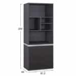 ΒΙΒΛΙΟΘΗΚΗ ΓΡΑΦΕΙΟΥ ΕΠΑΓΓΕΛΜΑΤΙΚΗ ROSEWOOD HM2090 81,5Χ40Χ200Υ εκ. - Image 2