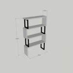 ΒΙΒΛΙΟΘΗΚΗ INGRID ΚΑΡΥΔΙ ΜΕ ΜΑΥΡΟ ΣΚΕΛΕΤΟ HM8867.01 80x22x128 εκ. - Image 3