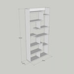 ΒΙΒΛΙΟΘΗΚΗ GRETEL ΛΕΥΚΗ 90x22x182 εκ. HM8865.01 - Image 3