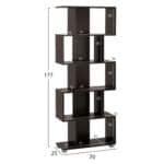 ΒΙΒΛΙΟΘΗΚΗ ΜΕΛΑΜΙΝΗΣ EZIR HM2385.01 ΒΕΓΓΕ 70x25x177Υ εκ. - Image 2