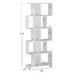 ΒΙΒΛΙΟΘΗΚΗ ΜΕΛΑΜΙΝΗΣ HM2385.04 ΛΕΥΚΗ 70x25x177 εκ. - Image 2