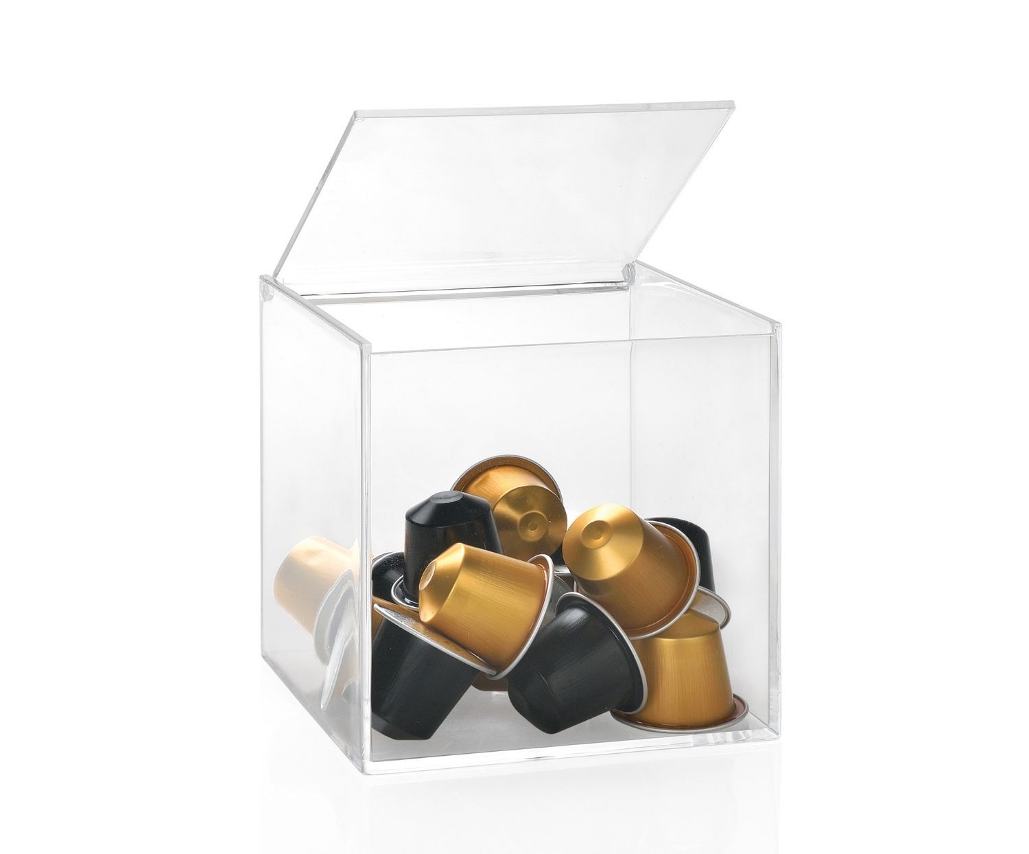 caja-capsulas-cafe-plastico-transparente Andrea House - Ακρυλική Θήκη Για Κάψουλες Espresso - Image 1