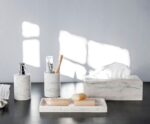 Andrea House - Θήκη Για Χαρτομάντηλα White Marble Effect - Image 2