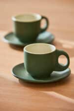 Calma House - Σετ 2 Κεραμικά Φλιτζανάκια Matcha Green - Image 2
