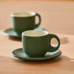 Calma House - Σετ 2 Κεραμικά Φλιτζανάκια Matcha Green