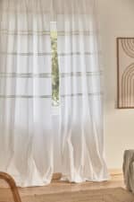 Calma House - Έτοιμη Κουρτίνα Inca White 140x280cm