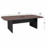 ΕΠΑΓΓΕΛΜΑΤΙΚΟ ΓΡΑΦΕΙΟ ΣΥΝΕΔΡΙΑΣΕΩΝ ROSEWOOD 240Χ120Χ75 HM2103.02 - Image 2
