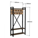 ΕΠΙΠΛΟ ΕΙΣΟΔΟΥ HM8943.01 NATURAL WOOD & ΜΑΥΡΟ 90x34x180 εκ. - Image 3
