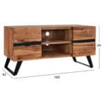 ΕΠΙΠΛΟ TV ALICIA ΜΑΣΙΦ ΞΥΛΟ ΑΚΑΚΙΑΣ ΦΥΣΙΚΟ HM8174.11 160x43x66Y εκ. - Image 2