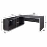 ΓΡΑΦΕΙΟ ΕΠΑΓΓΕΛΜΑΤΙΚΟ ΑΡΙΣΤΕΡΗ ΓΩΝΙΑ ROSEWOOD HM2112L 200X160X76Υ εκ. - Image 2