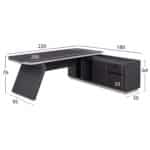ΓΡΑΦΕΙΟ ΕΠΑΓΓΕΛΜΑΤΙΚΟ ΔΕΞΙΑ ΓΩΝΙΑ ROSEWOOD HM2084R 220X180X76Υ εκ. - Image 2