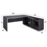 ΓΡΑΦΕΙΟ ΕΠΑΓΓΕΛΜΑΤΙΚΟ ΔΕΞΙΑ ΓΩΝΙΑ ROSEWOOD HM2112R 200X160X76Υ εκ. - Image 2