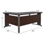 ΓΡΑΦΕΙΟ ΕΠΑΓΓΕΛΜΑΤΙΚΟ VALDEN HM2043.02R WENGE ΜΕ ΔΕΞΙΑ ΓΩΝΙΑ 160X120X75 - Image 2