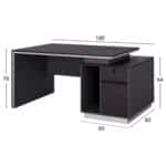 ΓΡΑΦΕΙΟ ΕΠΑΓΓΕΛΜΑΤΙΚΟ ΜΕ ΔΕΞΙΟ ΝΤΟΥΛΑΠΙ ROSEWOOD HM2113R 180X80X76Υ εκ. - Image 2