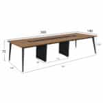 ΓΡΑΦΕΙΟ ΕΠΑΓΓΕΛΜΑΤΙΚΟ ΣΥΝΕΔΡΙΑΣΕΩΝ SUPREME HM2377 360X140X75Υ εκ. - Image 2