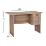 ΓΡΑΦΕΙΟ ΜΕΛΑΜΙΝΗΣ HAYDEN 120x60x75Υεκ. ΜΕ 3 ΣΥΡΤΑΡΙΑ ΣΕ ΧΡΩΜΑ SONAMA HM2268.02 - Image 2