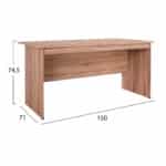 ΓΡΑΦΕΙΟ ΜΕΛΑΜΙΝΗΣ HAYDEN 150x71x74,5 HM2284.02 ΣΕ ΧΡΩΜΑ SONAMA - Image 2