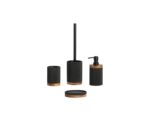 Andrea House - Ποτηράκι Για Οδοντόβουρτσες Wood/Black - Image 4