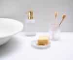 Andrea House - Ποτηράκι Για Οδοντόβουρτσες Stripes Gold Classic - Image 3
