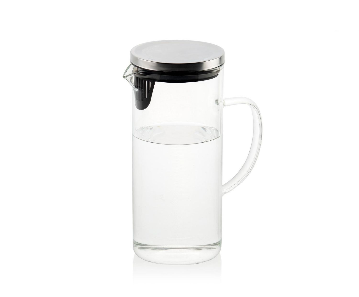 jarra-agua-cristal Andrea House - Γυάλινη Κανάτα Με Φίλτρο Στο Καπάκι 1.5L - Image 1