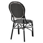 ΚΑΡΕΚΛΑ ΑΛΟΥΜΙΝΙΟΥ BAMBOO LOOK ΜΕ WICKER ΜΑΥΡΟ ΛΕΥΚΟ HM5792.02 46x60x96 εκ. - Image 5