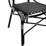 ΚΑΡΕΚΛΑ ΑΛΟΥΜΙΝΙΟΥ BAMBOO LOOK ΜΕ WICKER ΜΑΥΡΟ ΛΕΥΚΟ HM5792.02 46x60x96 εκ. - Image 7