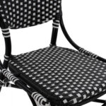 ΚΑΡΕΚΛΑ ΑΛΟΥΜΙΝΙΟΥ BAMBOO LOOK ΜΕ WICKER ΜΑΥΡΟ ΛΕΥΚΟ HM5792.02 46x60x96 εκ. - Image 8