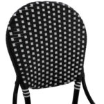 ΚΑΡΕΚΛΑ ΑΛΟΥΜΙΝΙΟΥ BAMBOO LOOK ΜΕ WICKER ΜΑΥΡΟ ΛΕΥΚΟ HM5792.02 46x60x96 εκ. - Image 9