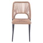 ΚΑΡΕΚΛΑ ΑΛΟΥΜΙΝΙΟΥ ΓΚΡΙ ΜΕ P.E.TWIST RATTAN ΜΠΕΖ HM5770.02 45x63x82Υ εκ. - Image 3