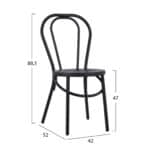 ΚΑΡΕΚΛΑ ΑΛΟΥΜΙΝΙΟΥ CONRAD ΤΥΠΟΥ ΒΙΕΝΝΗΣ ΜΑΥΡΟ RUSTY HM5557.01 42x52x88,5 εκ. - Image 2