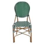 ΚΑΡΕΚΛΑ ΑΛΟΥΜΙΝΙΟΥ BAMBOO LOOK ΜΕ WICKER ΠΡΑΣΙΝΟ ΛΕΥΚΟ HM5792.01 47x55x98 εκ. - Image 3