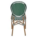 ΚΑΡΕΚΛΑ ΑΛΟΥΜΙΝΙΟΥ BAMBOO LOOK ΜΕ WICKER ΠΡΑΣΙΝΟ ΛΕΥΚΟ HM5792.01 47x55x98 εκ. - Image 6
