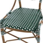 ΚΑΡΕΚΛΑ ΑΛΟΥΜΙΝΙΟΥ BAMBOO LOOK ΜΕ WICKER ΠΡΑΣΙΝΟ ΛΕΥΚΟ HM5792.01 47x55x98 εκ. - Image 9