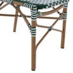 ΚΑΡΕΚΛΑ ΑΛΟΥΜΙΝΙΟΥ BAMBOO LOOK ΜΕ WICKER ΠΡΑΣΙΝΟ ΛΕΥΚΟ HM5792.01 47x55x98 εκ. - Image 10