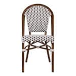 ΚΑΡΕΚΛΑ BISTRO ΑΛΟΥΜΙΝΙΟΥ BAMBOO LOOK ΜΕ ΛΕΥΚΟ-ΜΑΥΡΟ RATTAN HM5566.01 45x54x90Υεκ. - Image 3