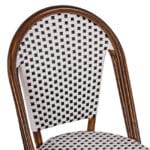 ΚΑΡΕΚΛΑ BISTRO ΑΛΟΥΜΙΝΙΟΥ BAMBOO LOOK ΜΕ ΛΕΥΚΟ-ΜΑΥΡΟ RATTAN HM5566.01 45x54x90Υεκ. - Image 8