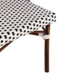 ΚΑΡΕΚΛΑ BISTRO ΑΛΟΥΜΙΝΙΟΥ BAMBOO LOOK ΜΕ ΛΕΥΚΟ-ΜΑΥΡΟ RATTAN HM5566.01 45x54x90Υεκ. - Image 9