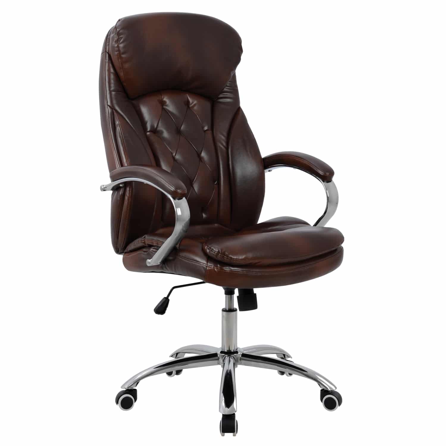 karekla-grafeioy-dieythyntiki-fb9109909-90 ΚΑΡΕΚΛΑ ΓΡΑΦΕΙΟΥ LANISHA HM1099.09 ΚΑΦΕ 65x73x125cm - Image 1