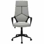 ΚΑΡΕΚΛΑ ΓΡΑΦΕΙΟΥ ANIVIA HM1073.21 ΓΚΡΙ & ΣΚΕΛΕΤΟ ΜΑΥΡΟ 64x61x127 cm - Image 2