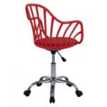 ΚΑΡΕΚΛΑ ΓΡΑΦΕΙΟΥ BECKY HM8457.04 ΣΕ ΚΟΚΚΙΝΟ ΧΡΩΜΑ 57Χ57Χ96 ΕΚ - Image 5