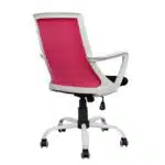 ΚΑΡΕΚΛΑ ΓΡΑΦΕΙΟΥ MALFOI HM1053.05 ΡΟΖ MESH & ΠΟΔΙ ΜΕΤΑΛΛΙΚΟ 58x59x103 εκ. - Image 5