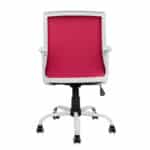 ΚΑΡΕΚΛΑ ΓΡΑΦΕΙΟΥ MALFOI HM1053.05 ΡΟΖ MESH & ΠΟΔΙ ΜΕΤΑΛΛΙΚΟ 58x59x103 εκ. - Image 6